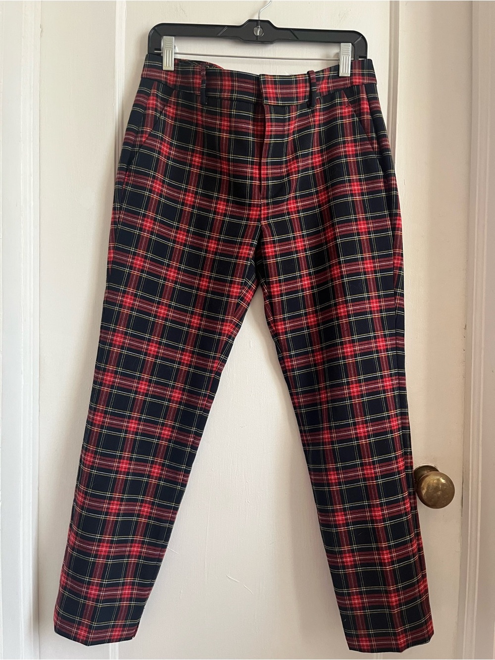 Zara Woman Plaid Ankle Trousers